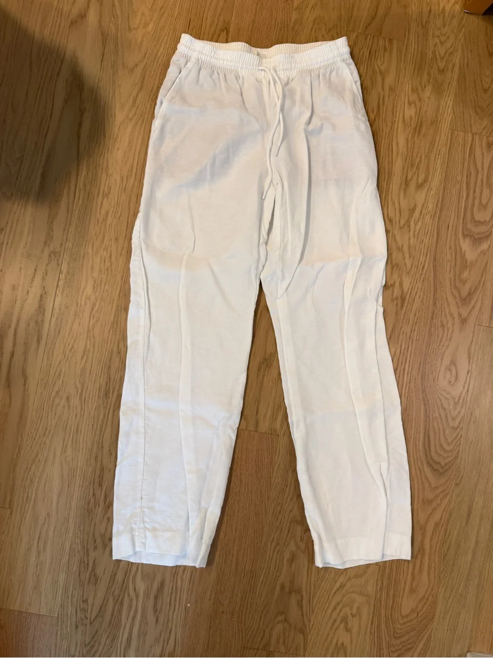 Aritzia White Linen Pants